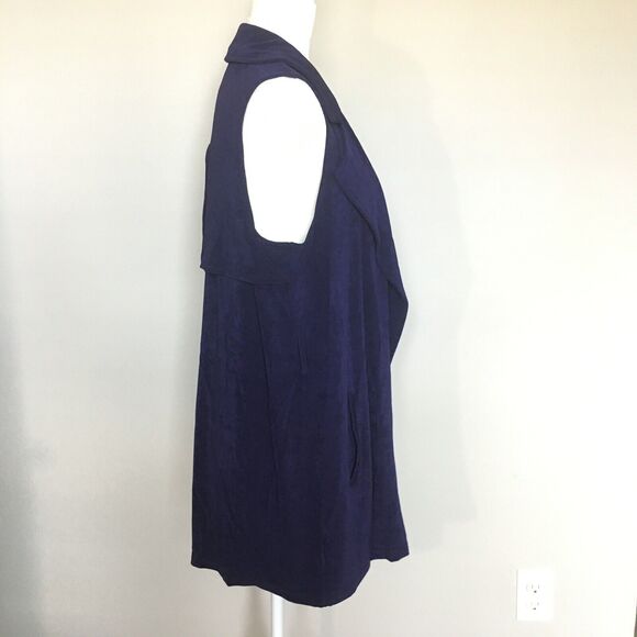 Chicos Travelers Size 1 Plum Purple Open Front Cardigan Open Front Jacket Duster - Picture 3 of 12